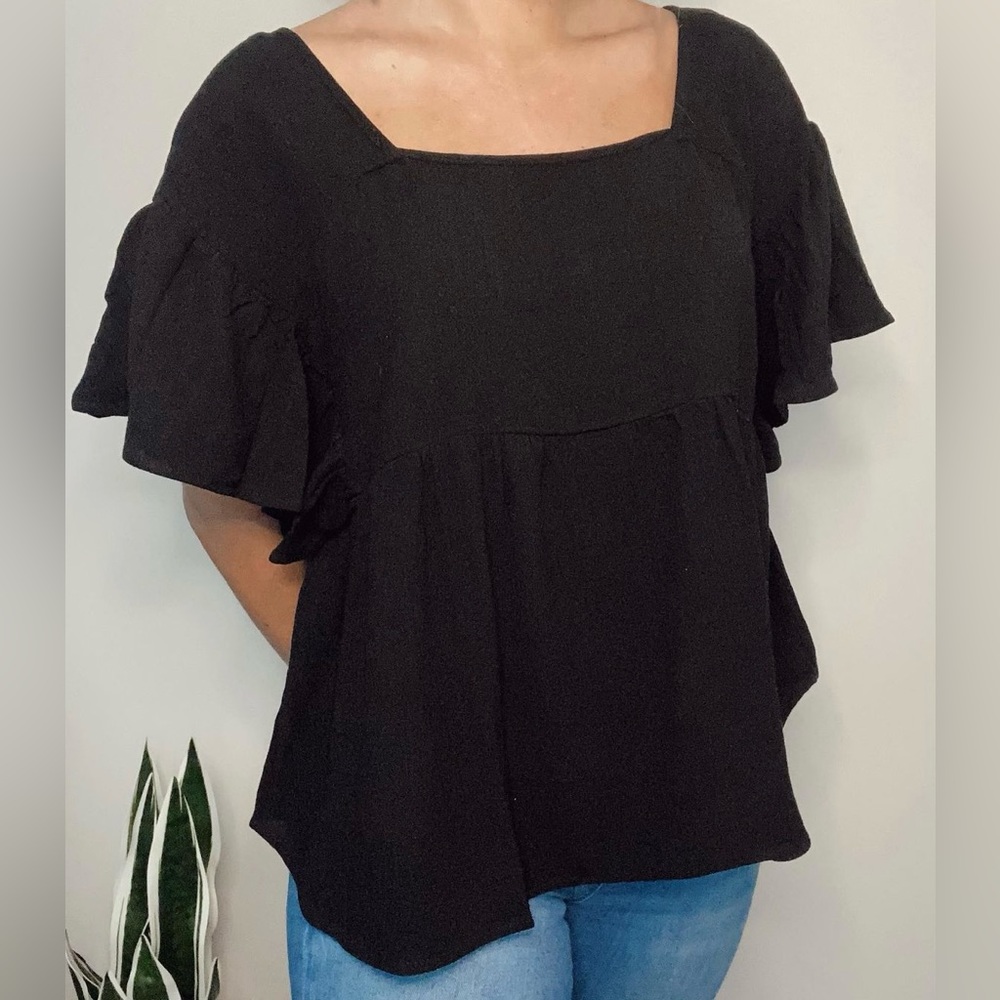Black loose fit top